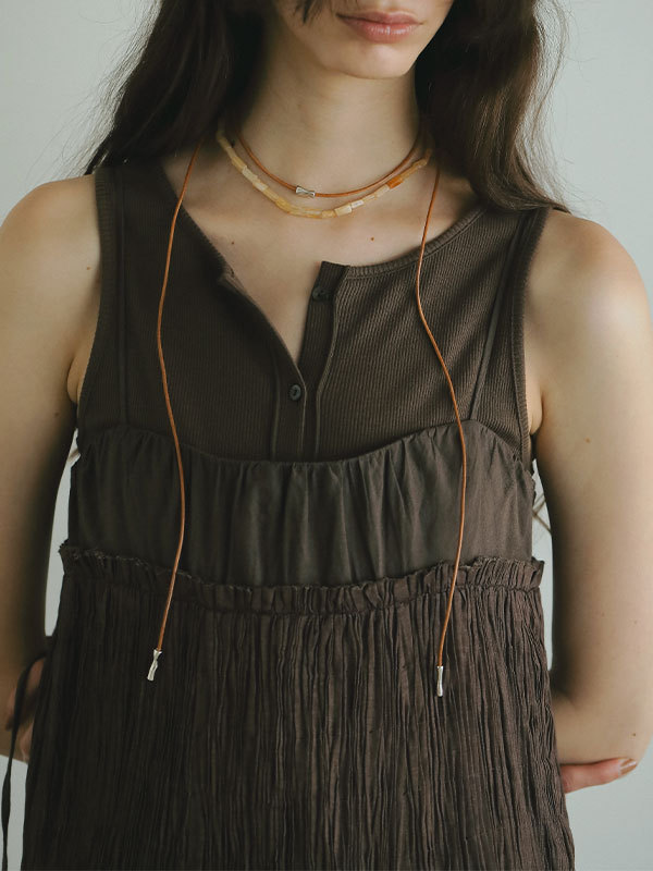 インドコットンエアリーキャミワンピース