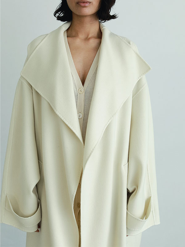 SANTEウーステッドクロークリバーコート