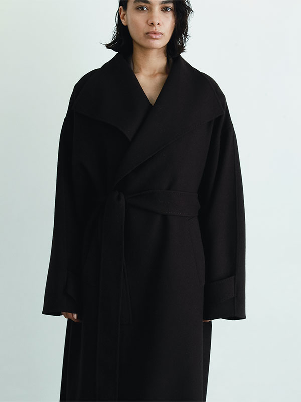 SANTEウーステッドクロークリバーコート