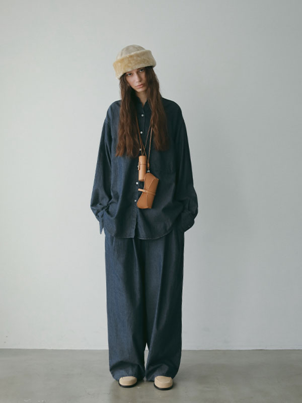 テンセルデニムリラクシーパンツ