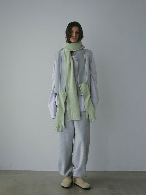 ホールガーメントストールニットキャップ