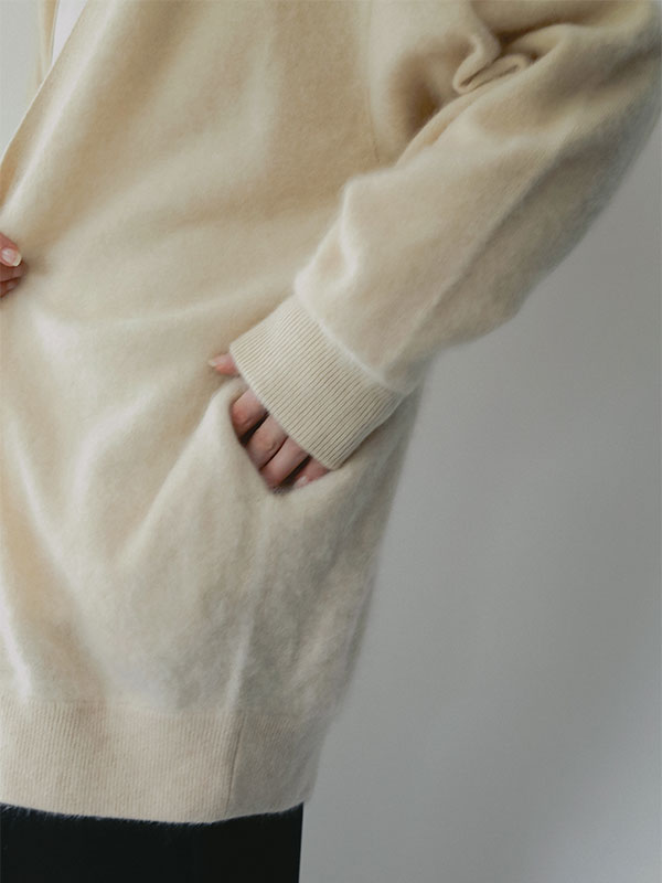 SANTEカシミヤヘアリーニットカーディガン