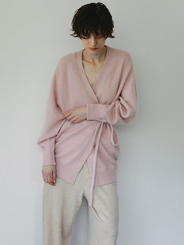 SANTEカシミヤヘアリーニットカーディガン