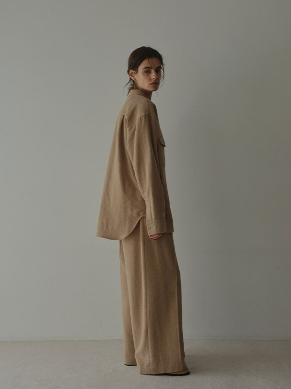 ウールツイルオーバーサイズシャツ