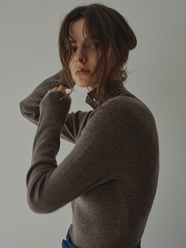 2wayコンフィーハイネックニットプルオーバー