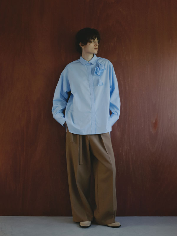 SANTEデザインベルトダブルフェイスパンツ