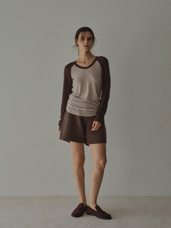 ローゲージニットショートパンツ