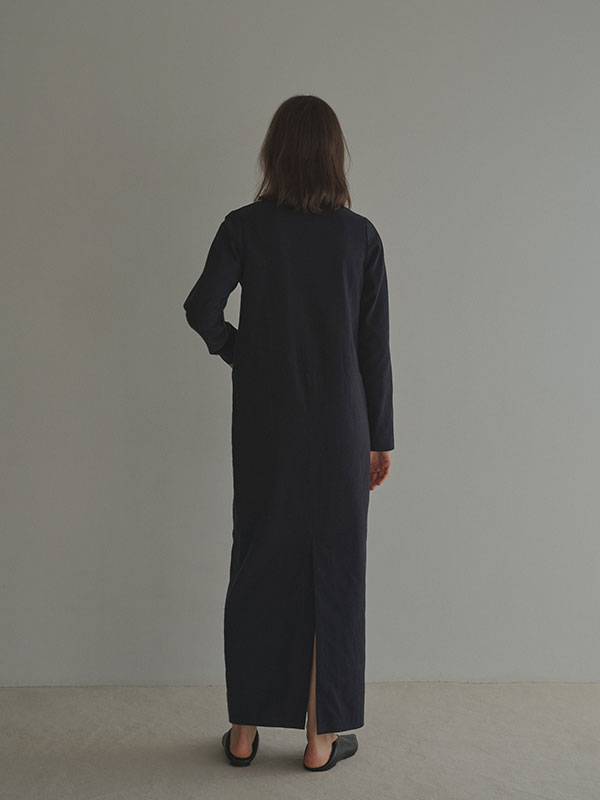 VネックIラインロングワンピース