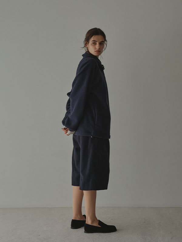 スウェードフラットローファー