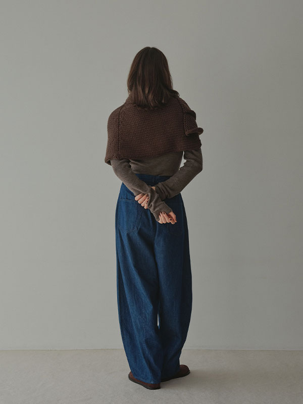 バルキーヤーンハンドニットスヌード