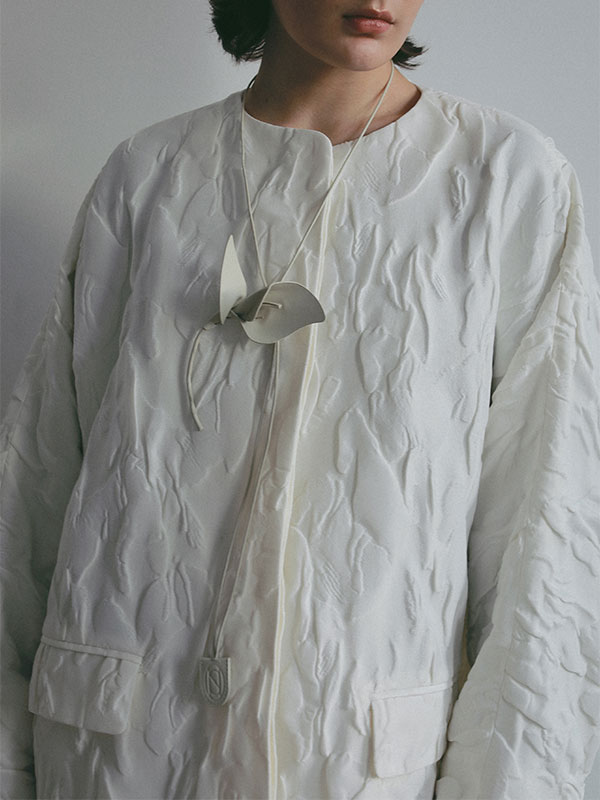 SANTEドルマンスリーブジャガードコート