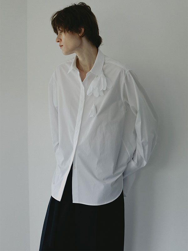 SANTEフラワーモチーフデザインシャツ