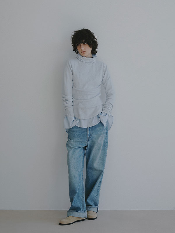 ウールカシミヤタートルネックニットプルオーバー