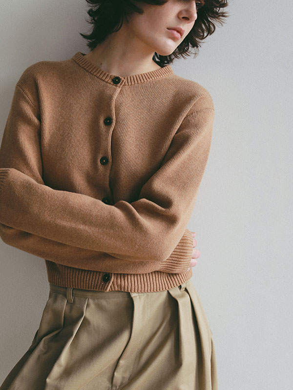 ミドルゲージコンパクトニットカーディガン