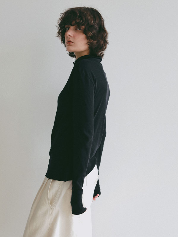 ガーゼフライスフロントオープンプルオーバー