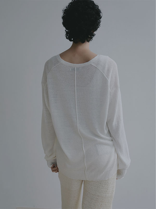 リリヤーンリネンVネックカーディガン