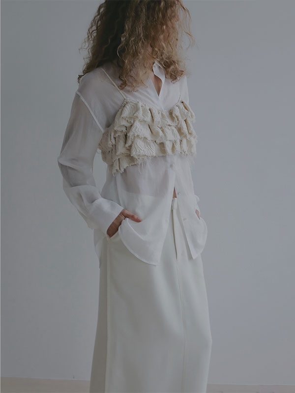 シアーコットンシャツ