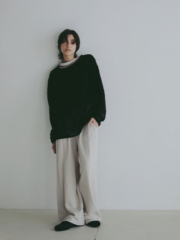 シアークロシェニットプルオーバー