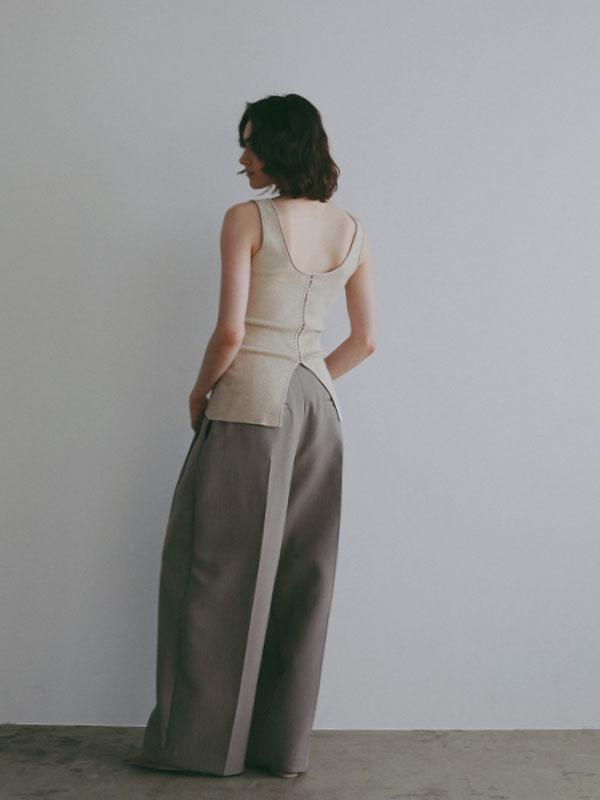 レースアップ2wayニットタンク