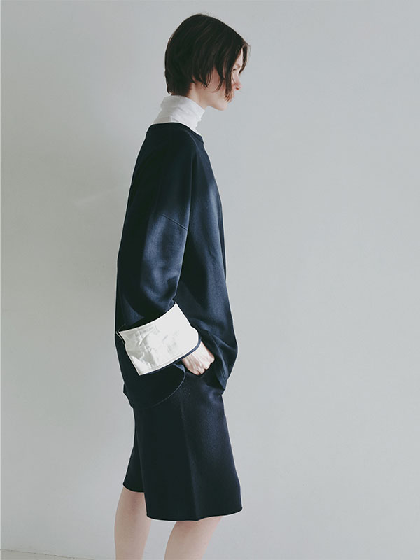 ボートネックカフスロンTee