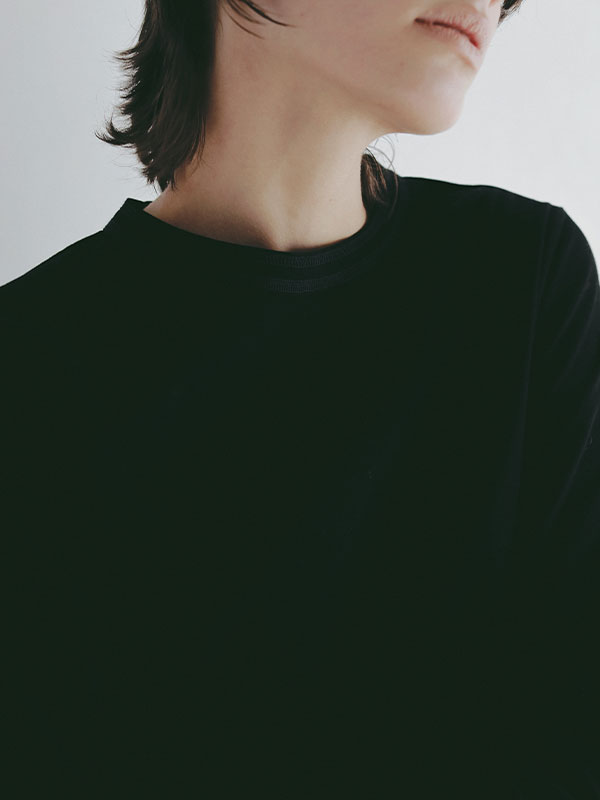 アウトステッチクルーネックロンTee