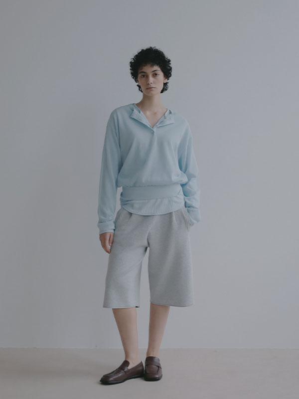 ヘンリーネックシアープルオーバー