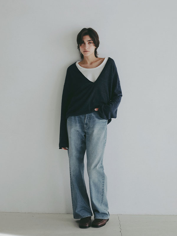ハイライズストレートデニム