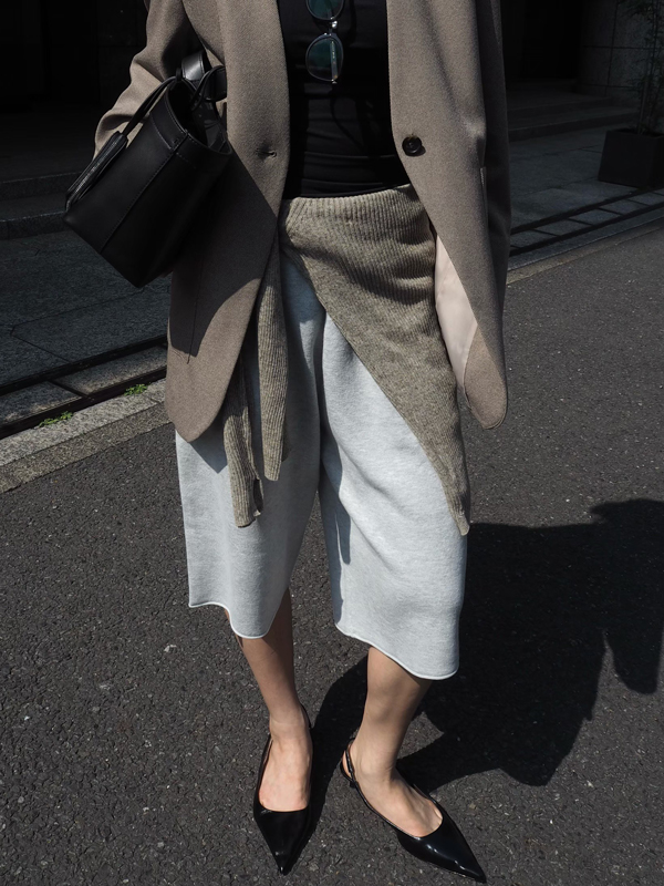 ダブルフェイスニットハーフパンツ