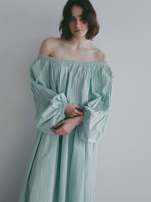 ハンドステッチボリュームワンピース