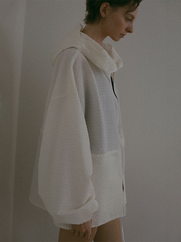 サッカーストレッチフードブルゾン