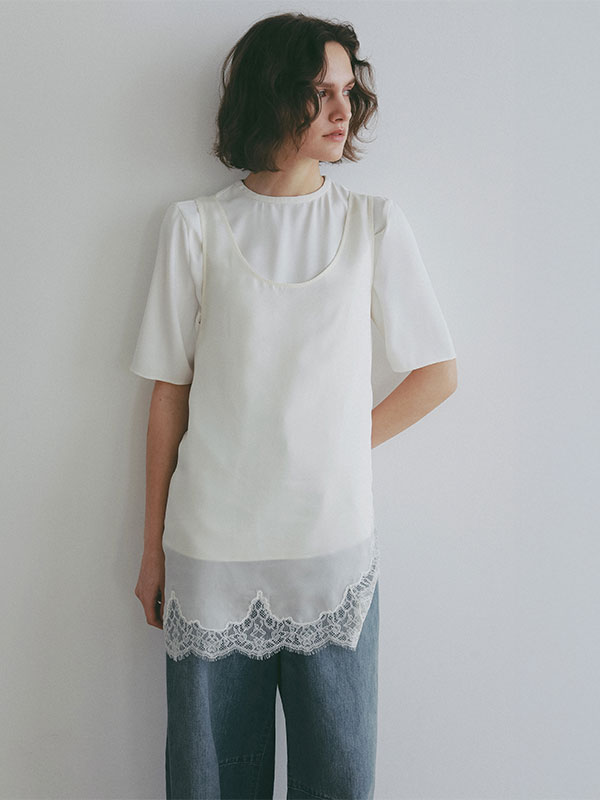 2Wayヘムレースキュプラタンクトップ