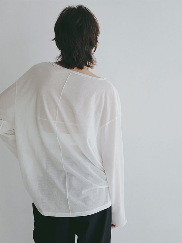 センターピンタックシアーロンTee