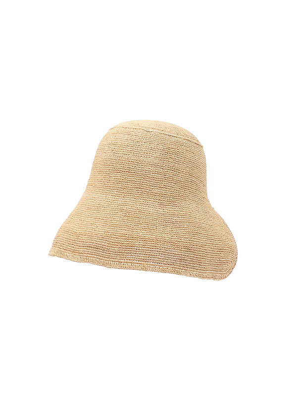 ラフィアボンネットハット
