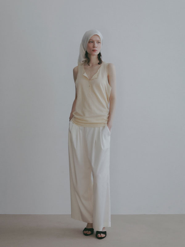 ダブルニットヘンリータンクトップ(F WHITE): トップス │ ETRE TOKYO