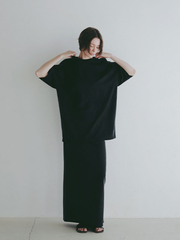 キュプラジャージロングスカート