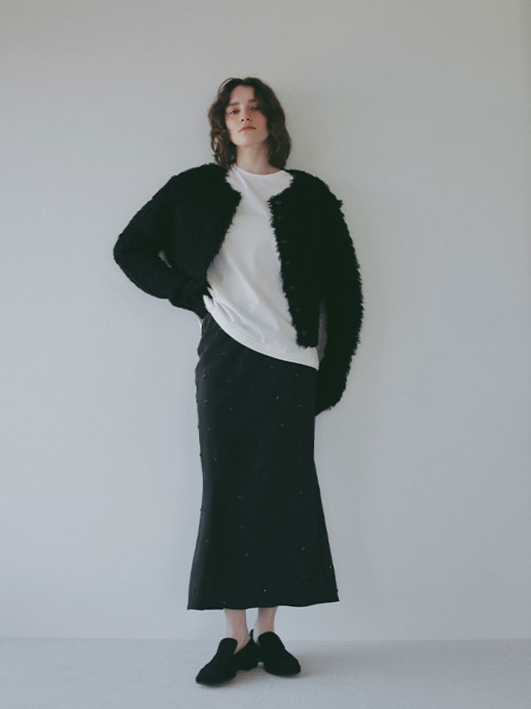 フェザーヤーンニットカーディガン