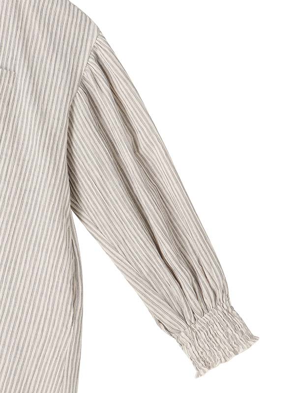 コットンリネンストライプワンピース(F OFF WHITE): ワンピース ...