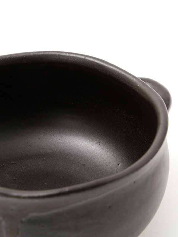 耐熱白土黒釉グラタン皿セット