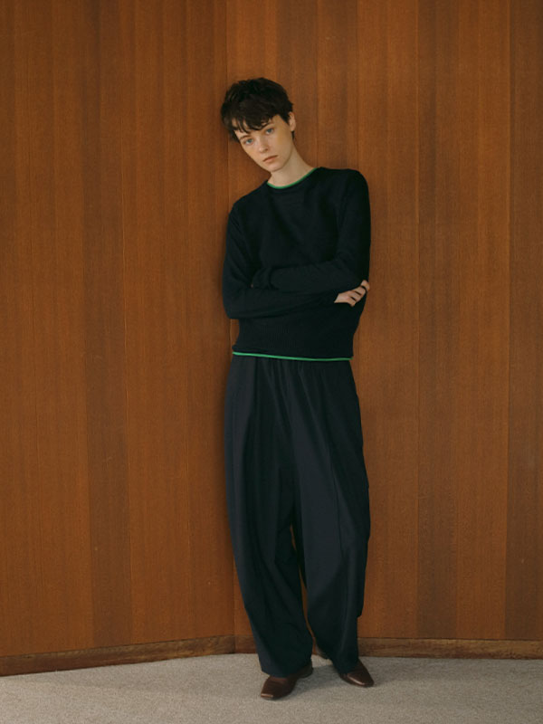 バイカラーハイゲージニットプルオーバー(F WHITE): トップス │ ETRE 