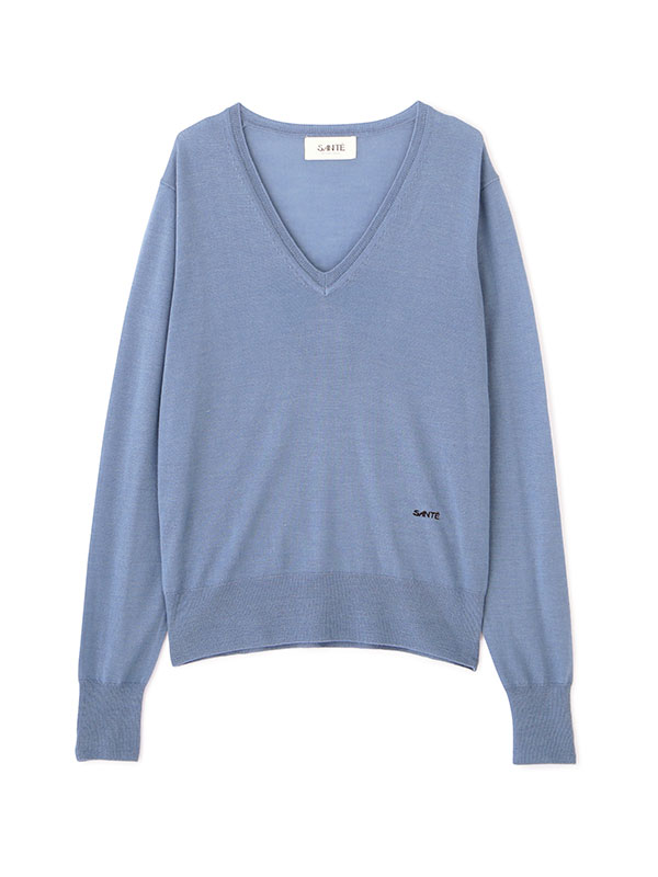 SANTEシルクカシミヤVネックニットプルオーバー
