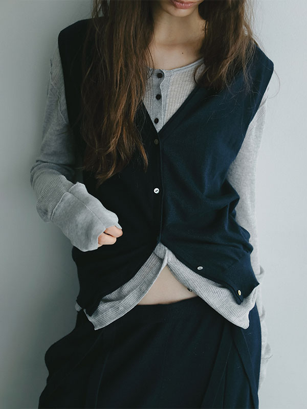 シアーハイゲージニットカーディガン