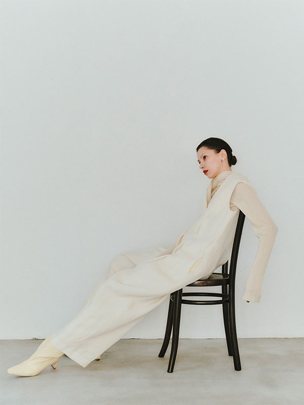 SANTEスリーブレスカーヴィーオールインワン