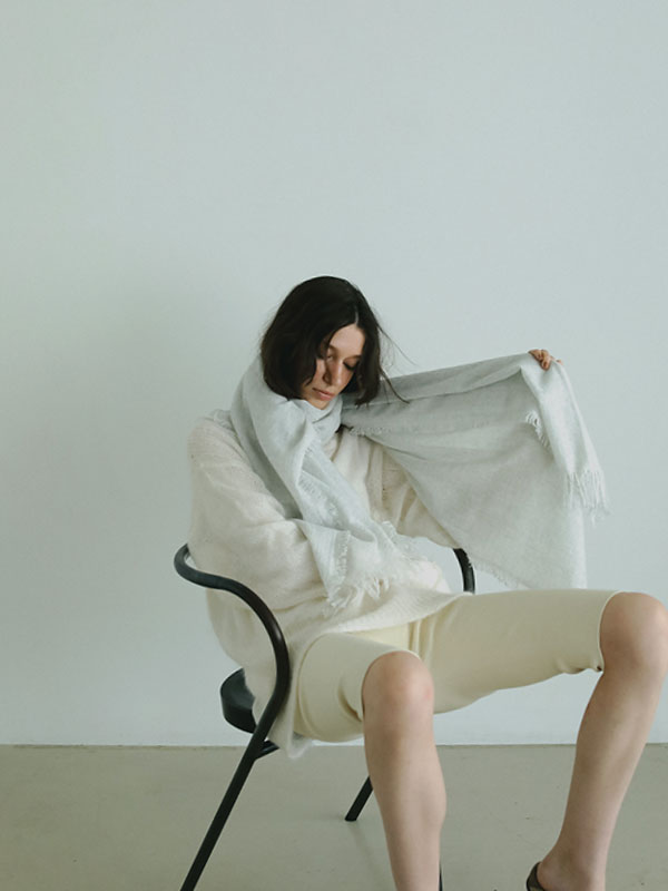 A SAUCE MELERカシミヤマイクロバスケットストールⅱ