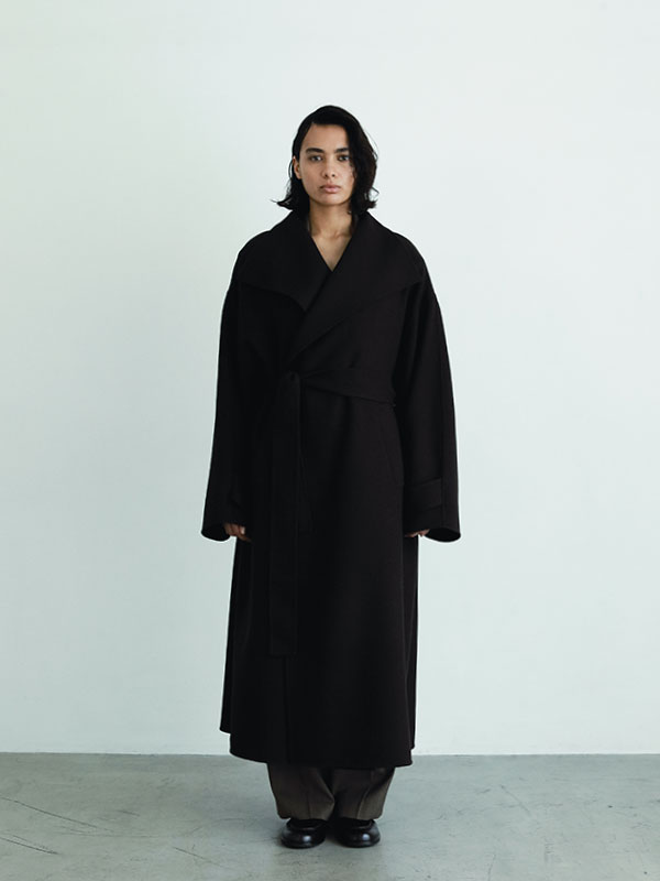 SANTEウーステッドクロークリバーコート