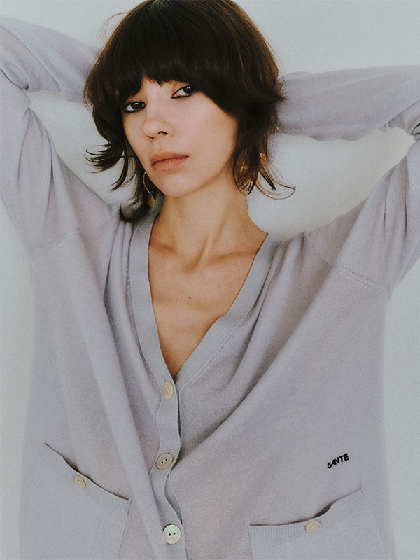 SANTEシルクカシミヤＶネックカーディガン