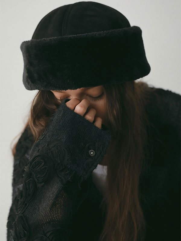 コードエンブロイダリーブラッシュドチュールシャツ