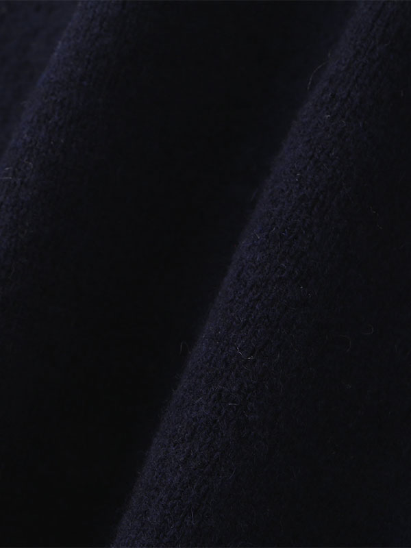 ダブルフェイスフロントファスナーニットプルオーバー