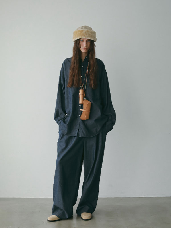 テンセルデニムリラクシーパンツ