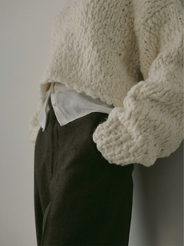 チェックツィードセンタークリースパンツ