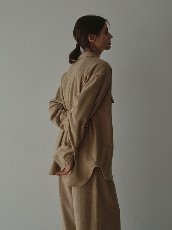 ウールツイルオーバーサイズシャツ